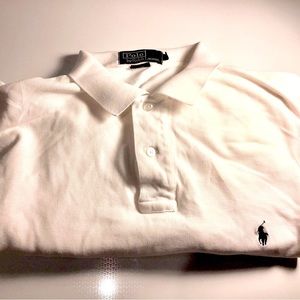 Short Sleeve Ralph Lauren White Fit Mens Polo Shirt Golf Size XL Short Sleeve